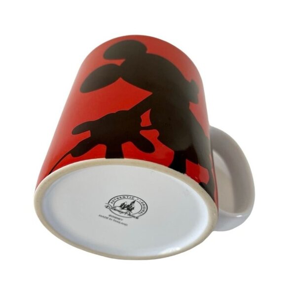 Mickey Mouse Silhouette Authentic Original Disney Parks Red and Black Coffee Mug - Picture 6 of 7